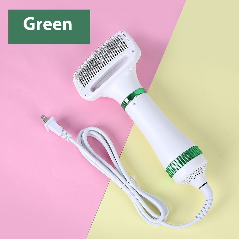 Pet Hair Dryer Dog Hair Blowing Artifact Hot Air Comb Dog Hair Pulling Integrated Hair Dryer Blowing Hair Comb Dog Supplies Treyfe