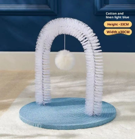 Cat scratching itchy brush Treyfe