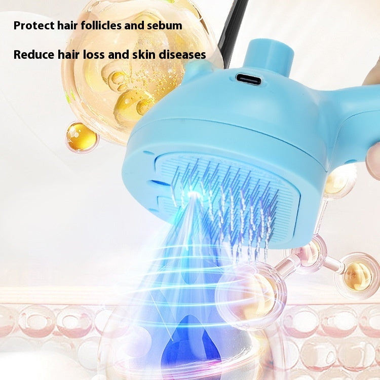 Pet Spray Comb Rechargeable Float Hair Cleaning One Key Hair Removal Comb Treyfe