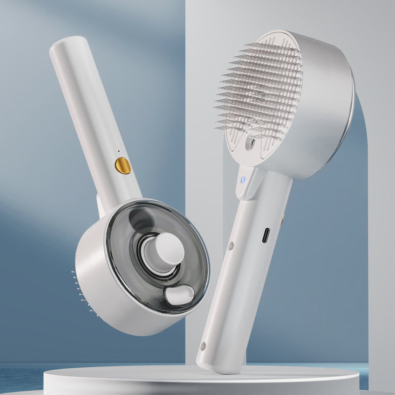 Animal Hair Remover Brush Dog And Cat Steam Brush Pet Self Cleaning Dog Brush Grooming Removes Cat Hairs Cat Dog Accessories Pet Products Treyfe