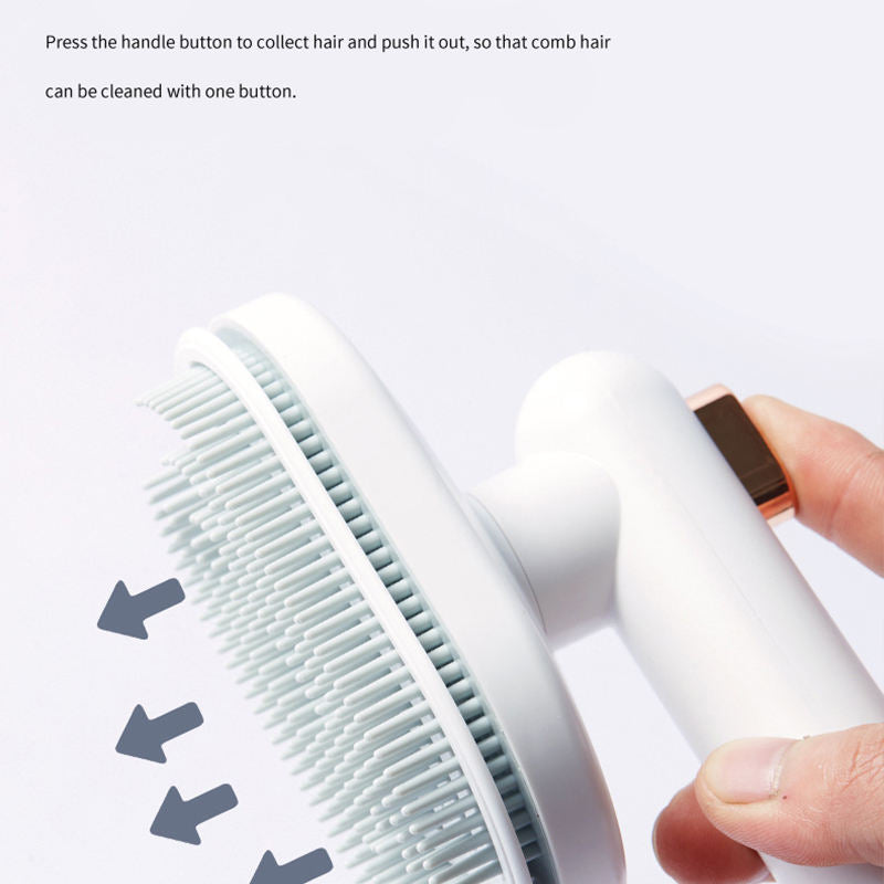 Pet Comb Cat Dog To Remove Floating Hair Pet Hair Brush Hair Removal Artifact Pet Grooming Brush Supplies Self Cleaning Comb Pet Products Treyfe