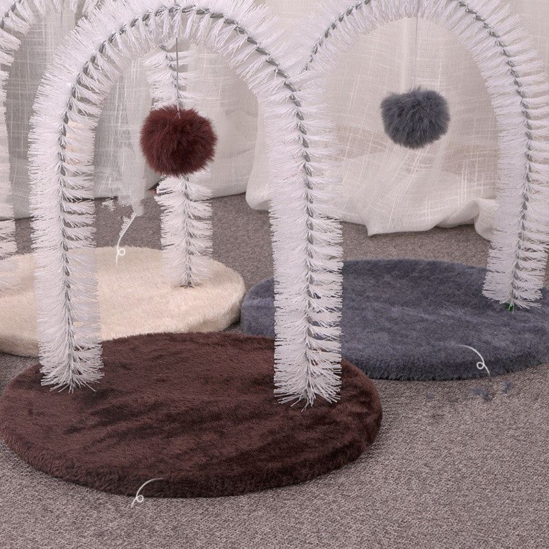 Cat scratching itchy brush Treyfe