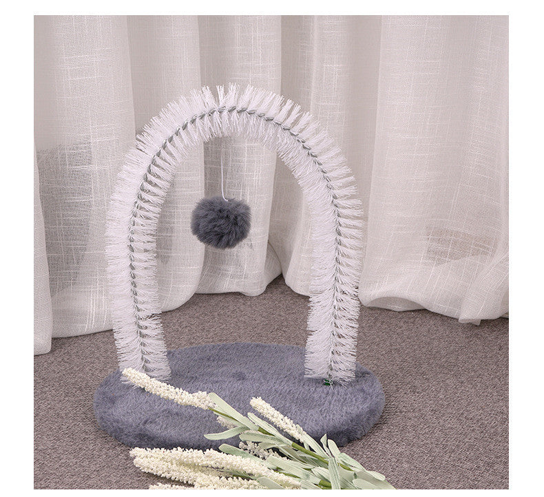 Cat scratching itchy brush Treyfe