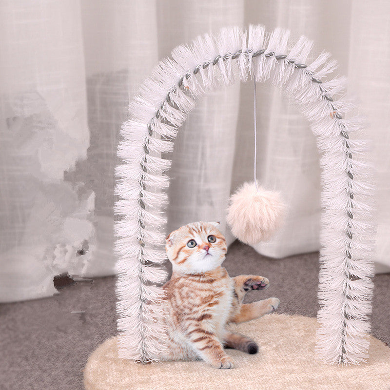 Cat scratching itchy brush Treyfe