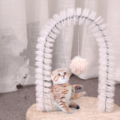 Cat scratching itchy brush Treyfe