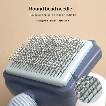 Key-press Self-cleaning Depilatory Pet Comb Treyfe