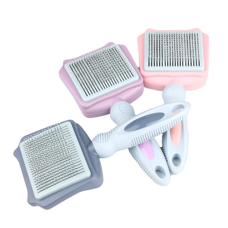 Key-press Self-cleaning Depilatory Pet Comb Treyfe