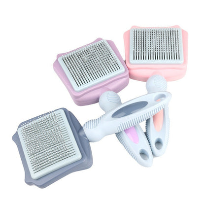 Key-press Self-cleaning Depilatory Pet Comb Treyfe