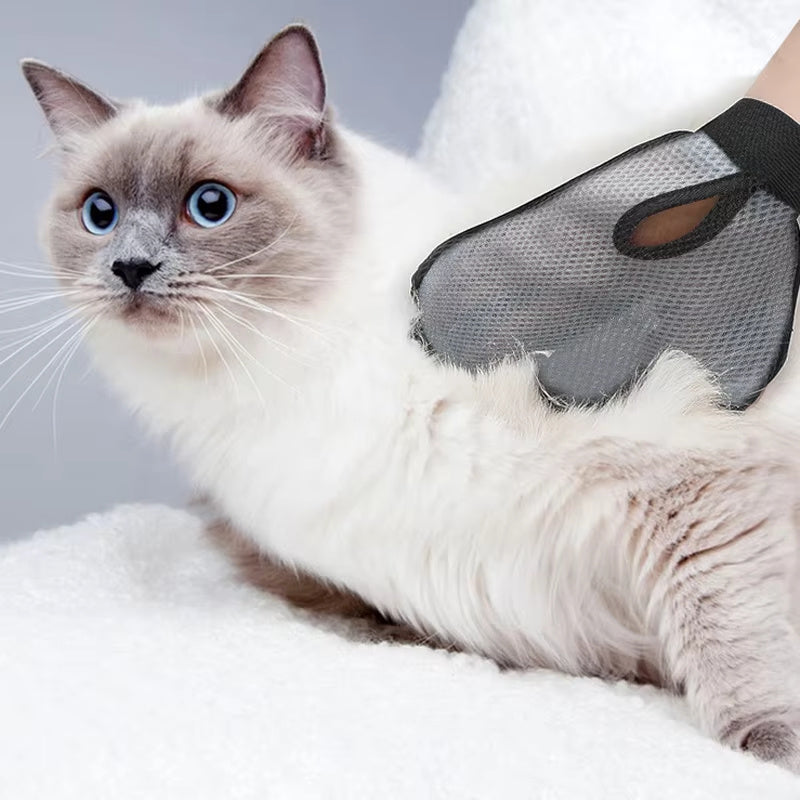 Cat Hair Removal Glove Pet Supplies Bath Massage Jerking Gloves Cat Dog Massage Bathing Cleaning Grooming Supplies Silicone Hair Sticking Removal Brush Treyfe