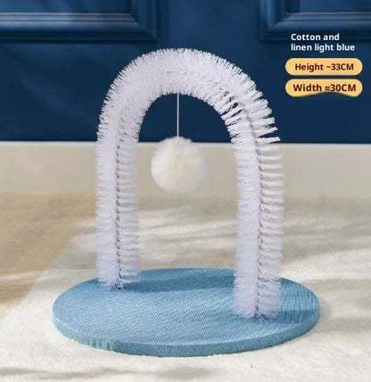 Cat scratching itchy brush Treyfe