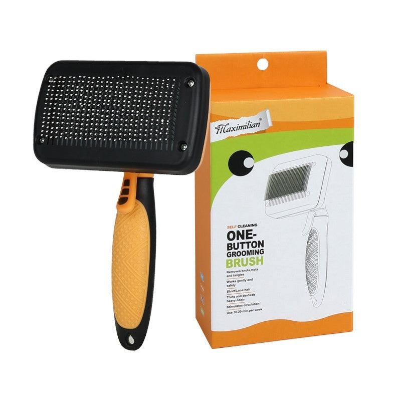 Key-press Self-cleaning Depilatory Pet Comb Treyfe