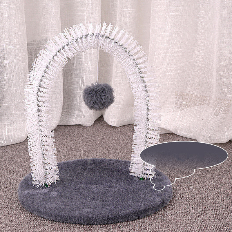 Cat scratching itchy brush Treyfe