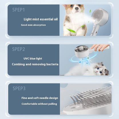 Animal Hair Remover Brush Dog And Cat Steam Brush Pet Self Cleaning Dog Brush Grooming Removes Cat Hairs Cat Dog Accessories Pet Products Treyfe