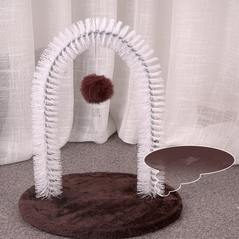 Cat scratching itchy brush Treyfe