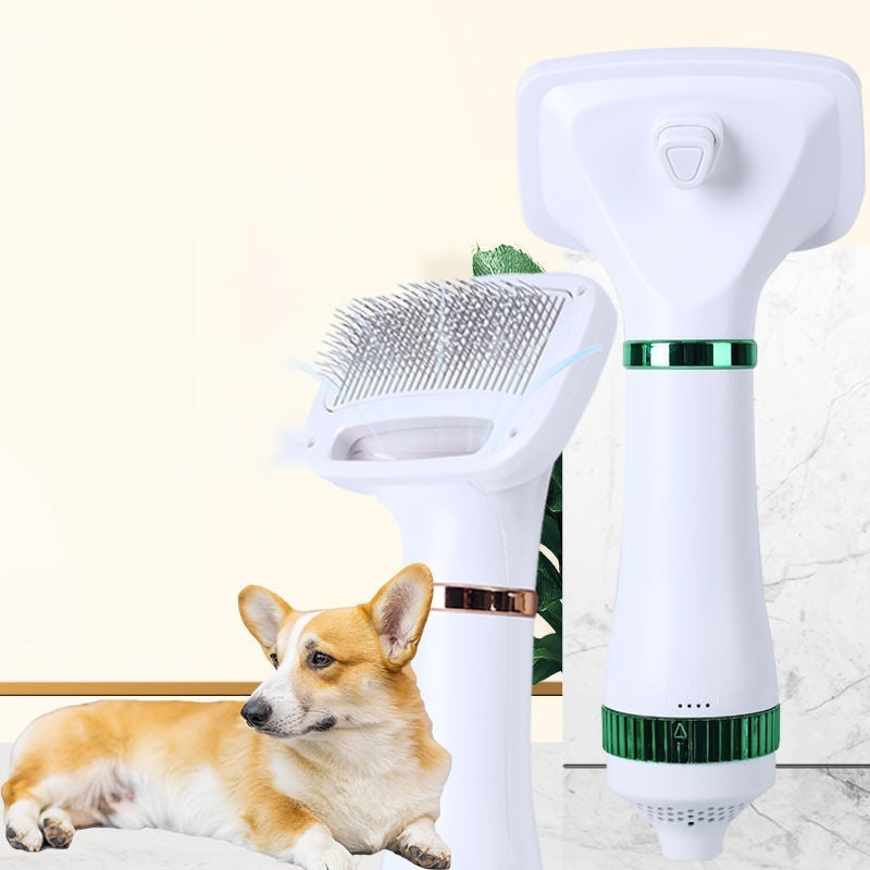 Pet Hair Dryer Dog Hair Blowing Artifact Hot Air Comb Dog Hair Pulling Integrated Hair Dryer Blowing Hair Comb Dog Supplies Treyfe