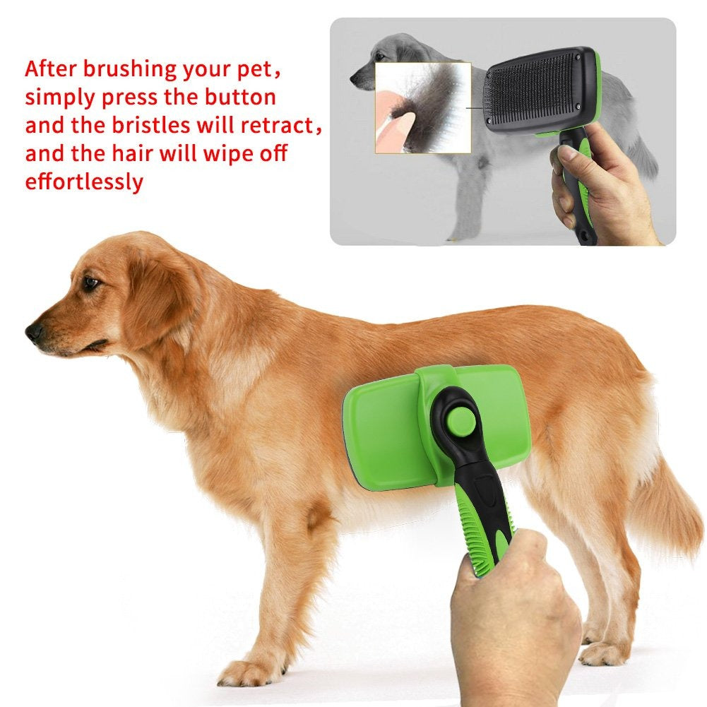 Key-press Self-cleaning Depilatory Pet Comb Treyfe